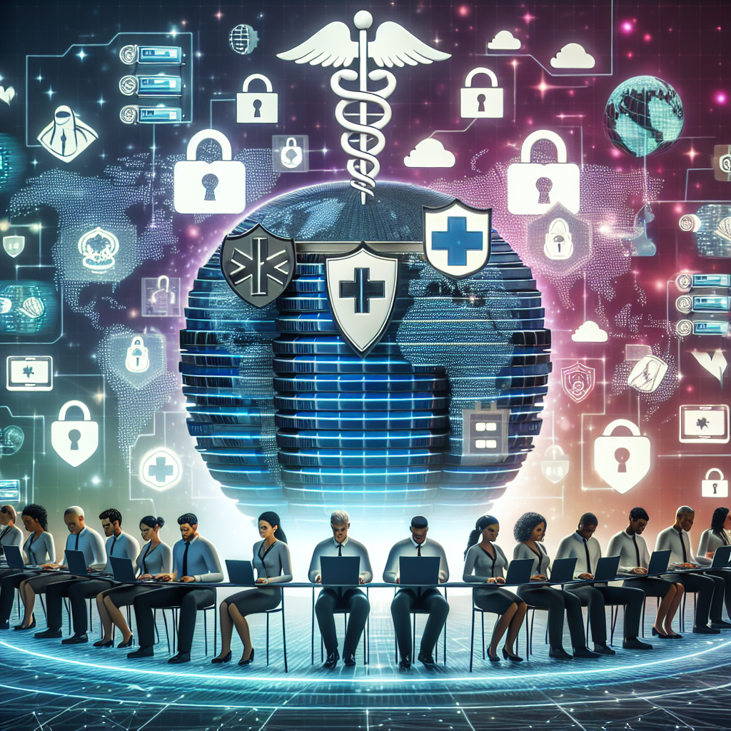 "Ethical hacker analyzing cybersecurity measures to protect sensitive healthcare data, illustrating the importance of cybersecurity in medical institutions."