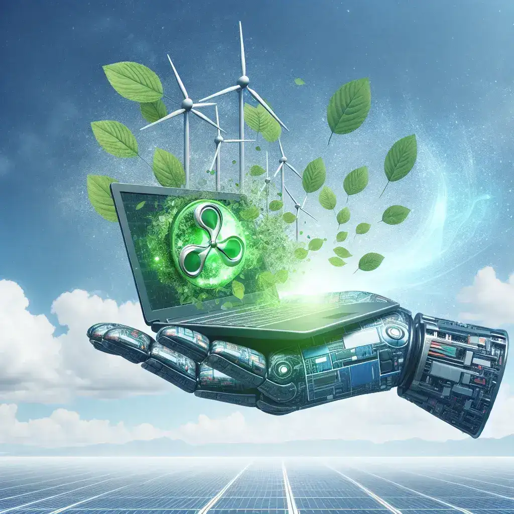 "Illustration of a modern laptop showcasing ARM architecture, emphasizing energy-efficient performance and technology advancements in portable computing."