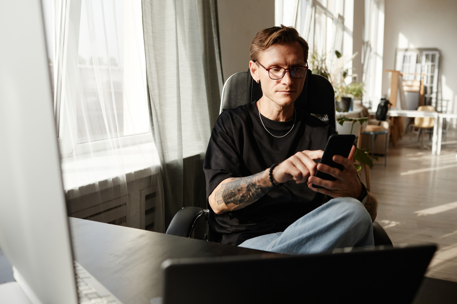 man with phone
